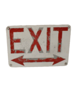 Vintage EXIT Sign 10 X 7 Heavy Metal with 4 Attachment Holes - $34.99