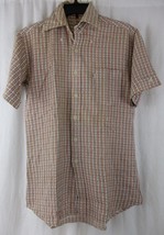 Levi&#39;s Western Plaid Check Shirt Button Up Short Sleeves Men&#39;s Small - $12.86