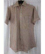 Levi&#39;s Western Plaid Check Shirt Button Up Short Sleeves Men&#39;s Small - £10.05 GBP