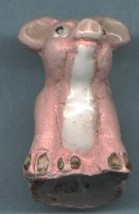 CERAMIC PINK PIG BEAD - £4.00 GBP