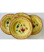 Pfaltzgraff Napoli Salad Plate  Colorful Flowers 9&quot; Stoneware (4) - $30.00