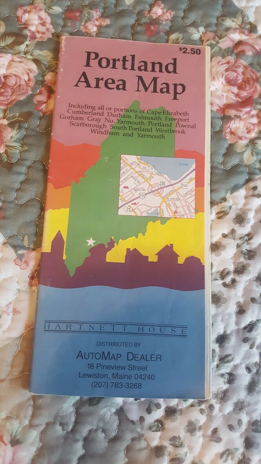 1993 Portland Maine Area Map - $4.94