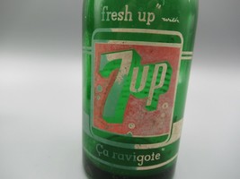 7UP Soda Bottles 7 oz Lot of 3 -  Soda Glass Pop ACL VTG  - $14.49