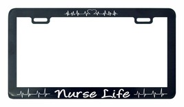 Nurse life heartbeat Nursing Love License plate frame holder tag - £5.54 GBP