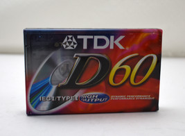 1 TDK D60 Blank Audio Cassette Recording Tape 60 Min High Output - New Sealed - £3.63 GBP