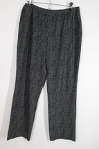 Lands End L 14-16 Patterned Sport Knit Straight Leg Pull On Pants - £22.77 GBP