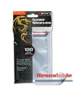 10 packs of 100 (1000) BCW Resealable Clear Standard Sized Card Inner Sl... - $24.48