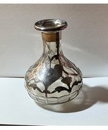 Gorham silver overlay perfume bottle with stopper - $220.59 CAD