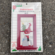 Vintage Christmas Cross Stitch Kit Santa &amp; Friend (Cat) Designs by Bette Ashley - £9.16 GBP