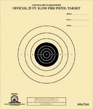 NRA TQ-6 Official 25 Foot Slow Fire Pistol Target -- 100 targets on heav... - $17.70