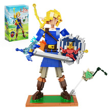 Link Model and Master Sword Hyrule Shield Building Block MOC Bricks Toy ... - £25.70 GBP+