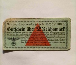 2 German Reichspfennig prisoner of war POW currency 1939 1944 lagergeld ... - £38.32 GBP
