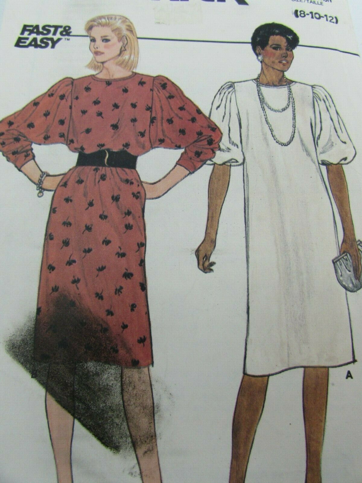 Vintage Butterick Pattern 6676 Size 8 1 12 Dress 1980s 31709 Uncut  - $11.87