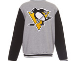 NHL Pittsburgh Penguins Reversible Full Snap Fleece Jacket JHD Embroider... - £107.90 GBP