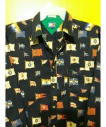 Tommy Hilfiger Button Up Nautical Flag Print Navy Surplus Shirt Sz Large... - £23.36 GBP