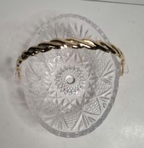Mikasa Glass Basket Candy Dish with Gold Handle image 2