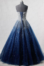 Sparkly Royal Blue Long Prom Dresses with Beaded - £126.80 GBP+
