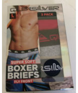Three QuickSilver boxer briefs Size Large Fly Front Red Blue Gray - $363.54 MXN