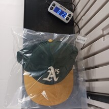 Team MLB OC Sport A's Oakland Athletics Yellow/Green Back Strap Baseball Cap Hat image 12