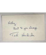 Ted Hendricks Signed Autographed Vintage 3x5 Index Card - £11.76 GBP