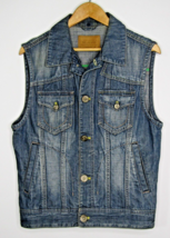 NII Jeans Denim Vest Trucker Men&#39;s Size Medium/Chest 42 Style Vintage 90s - £28.65 GBP