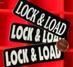 Lock and Load 3 pc small Hand made Decal stickers - $14.98