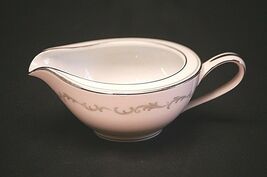 Chaumont 6008 by Noritake Milk Creamer Pitcher Blue &amp; Gray Scrolls Flowers - $16.82