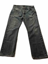 Levis 501 XX Mens 36x30 Blue Denim Jeans Cotton Button Fly Y2K Medium Wash Pants - £19.42 GBP