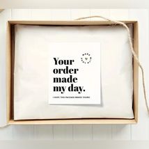 100 Thank You Cards Pack - Your Order Made My Day Small Business - $11.59