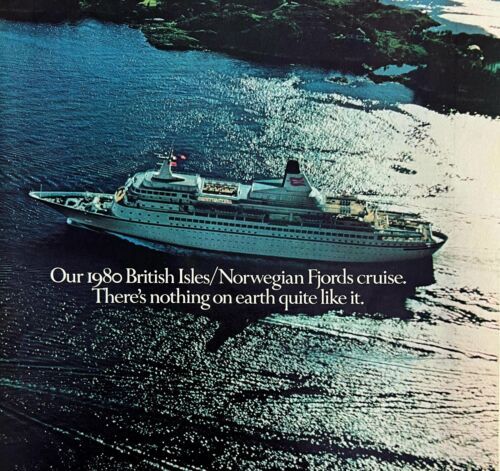 Royal Viking Line Fjords Cruise Ship 1980 Advertisement Vintage Nautical... - $29.99
