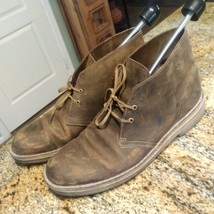 Clarks Originals Men&#39;s Chukka Desert Boots Brown Suede Leather Crepe Size 12 M - £51.43 GBP