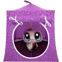 Light Magenta Toy Tent, 2 Sleeping Bags, Swirl Print for Dolls, Stuffed Animals - £19.89 GBP