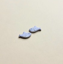 Shark Stud Earrings • Cute Shark Gift • Ocean Creature Earrings • Polymer Clay J - £11.21 GBP