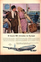 1959 vintage Pan America print ad. Flying to Europe by Jet clipper nostalgic b5 - £20.70 GBP