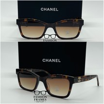 Brand New Chanel CH5417 Tortoise Brown Square Acetate Sunglasses – Authe... - $284.20