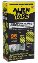 Alien Tape Double Sided Mounting Tape Pre Cut Strips Removable 96 Pieces No Box - £11.75 GBP