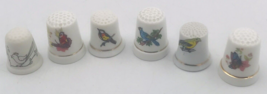 Six (6) Birds &amp; Butterfly&#39;s Porcelain Thimble Lot - £11.14 GBP