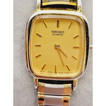Vtg Seiko Watch Women Gold Tone Rectangle 2Y00-5A09 PARTS ONLY - $376.28 MXN