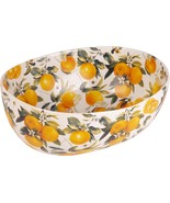 13.1in Oval Orange Garden Stoneware Serving Bowl - $91.18 CAD