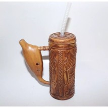 Ocarini Mug Flute Straw &amp; Handle Disney Park 2010 Animal Kingdom - $181.14 MXN