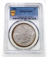 1886 Silver Morgan Dollar Graded by PCGS as MS-65 - $441.13