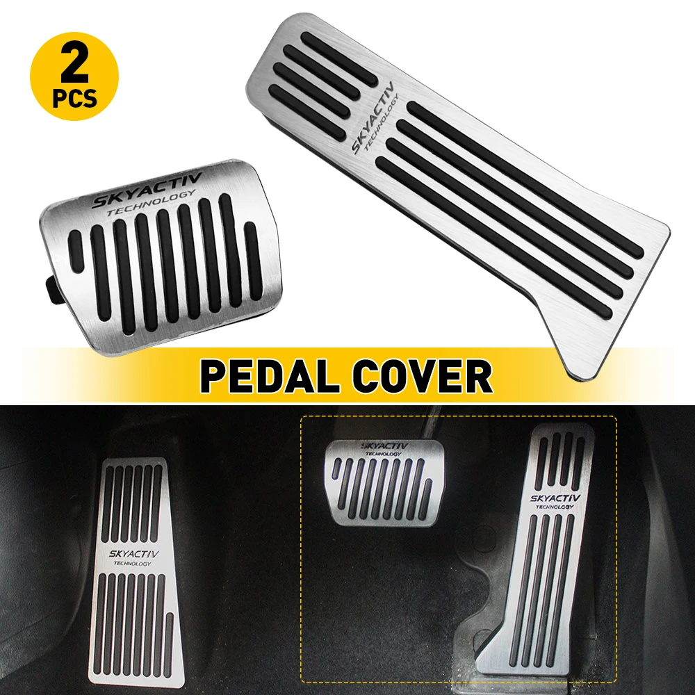 4 3 2 1pcs auto car brake pedal accelerator pad plate cover for mazda 2 3 thumb200