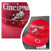 Rare Vintage 70s Mr Red 27 Cincinnati Reds Baseball Cap Trucker Hat MLB Twins - £63.86 GBP