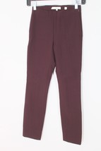 Vince XXS Plum Purple Stitch Front Seam Ponte Side Zip Leggings Pants - £27.67 GBP