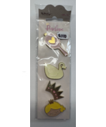 My Mind&#39;s Eye Penelope Lapel Pin Set of 4 Hand Mirror, Swan, Crown, Girl... - $20.87 CAD