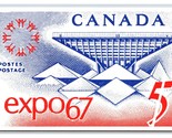 Canadese Pavilion Expo 67 Francobollo Riproduzione Cartolina Unp Non Usa... - $3.03