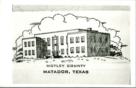 Vtg Postcard RPPC - Motley County Courthouse - Matador, Texas - £10.41 GBP