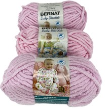 Two+ Skeins Bernat Yarnspirations Baby Blanket Yarn Pink 03200 Total 200+ Yards - £18.98 GBP