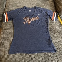 Nike Tee Womens Size XL Shirt Dri Fit Detroit Tigers Glitter MLB Short S... - $14.99