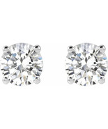 14K White 1 CTW Lab-Grown Diamond Stud Earrings - £1,527.26 GBP